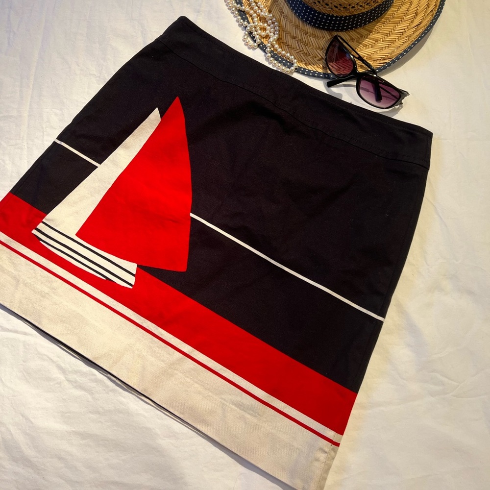 Talbots Red, White and Blue mini skirt Sz 10P